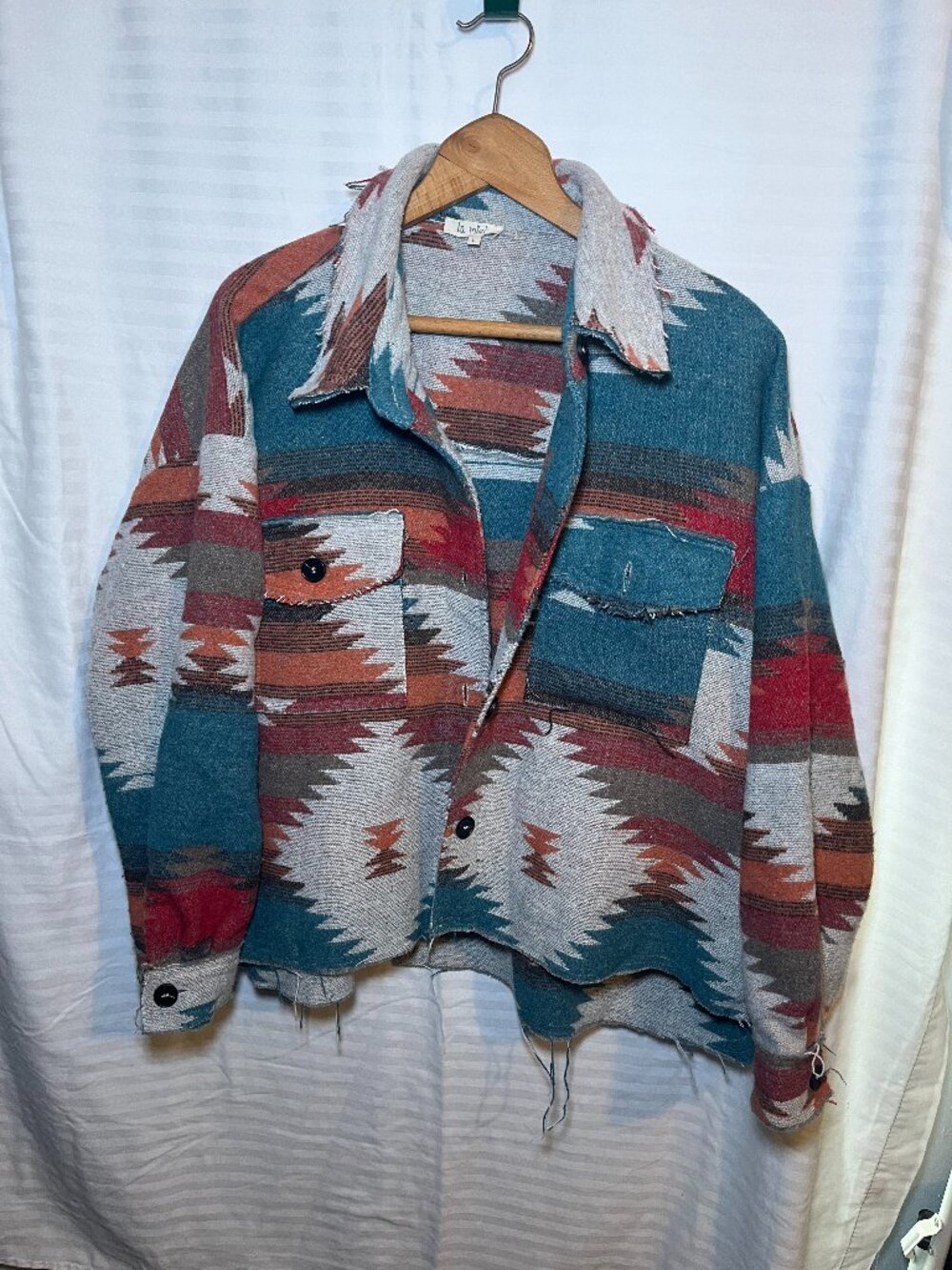 La Miel Southwestern Aztec Shacket Size L